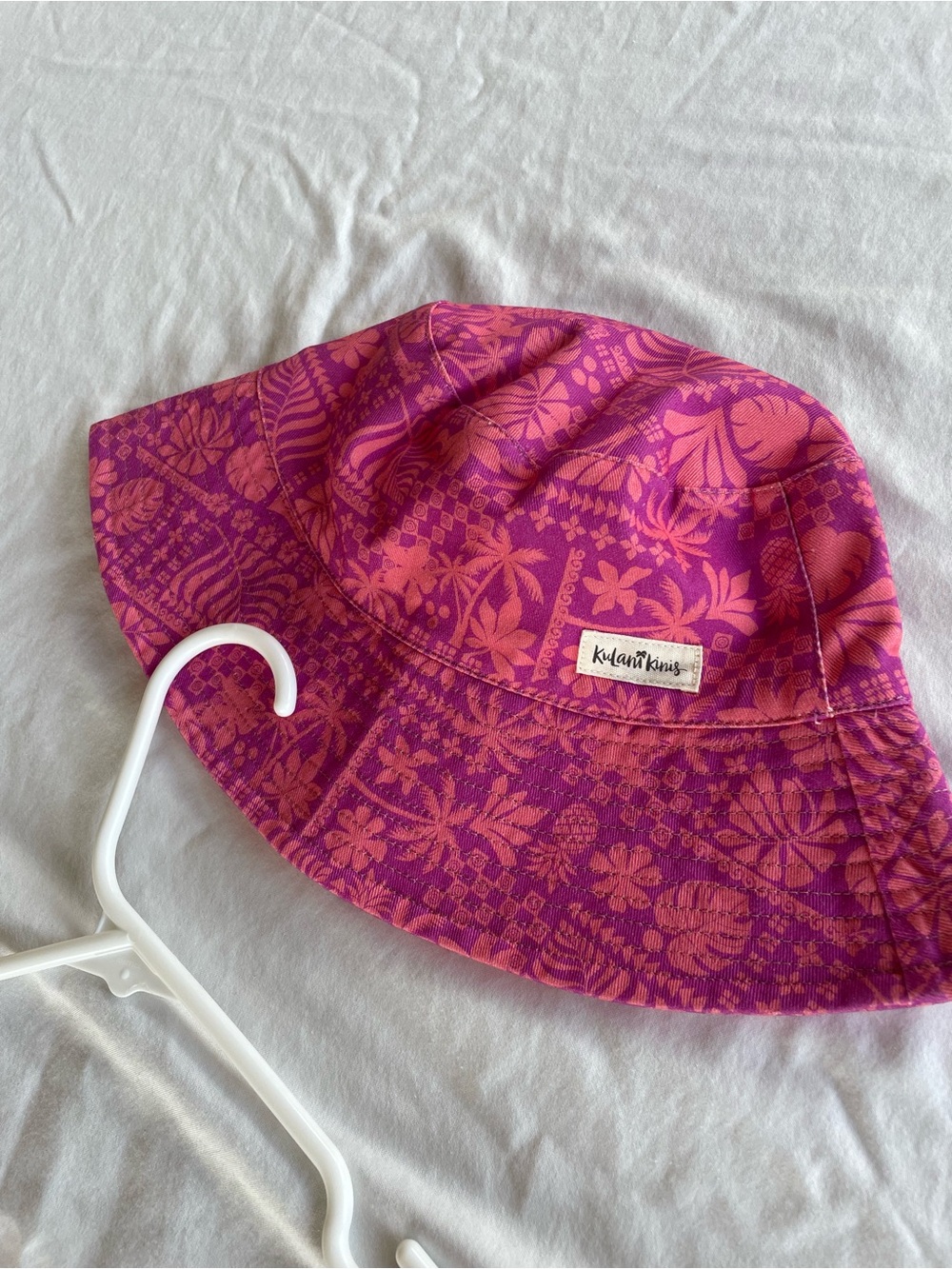 Kulani Kinis Tropical Print Bikini Set 2XL Pink Purple Beach + Bucket Hat (M/L) - Picture 7 of 9